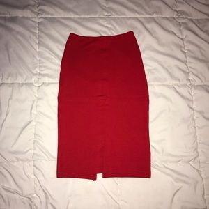 American Apparel Bright Red Bodycon Skirt, Size S